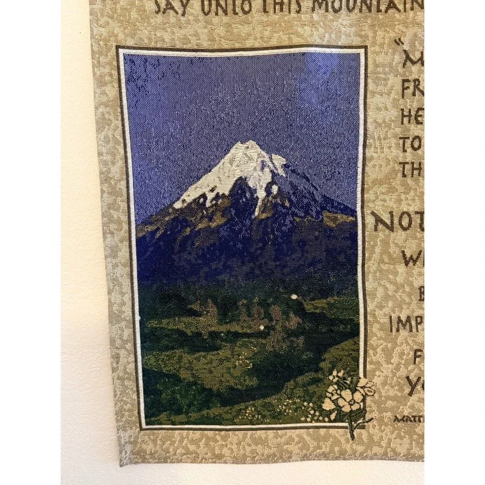 Mustard Seed Inspirational Wall Hanging Tapestry Scroll 26